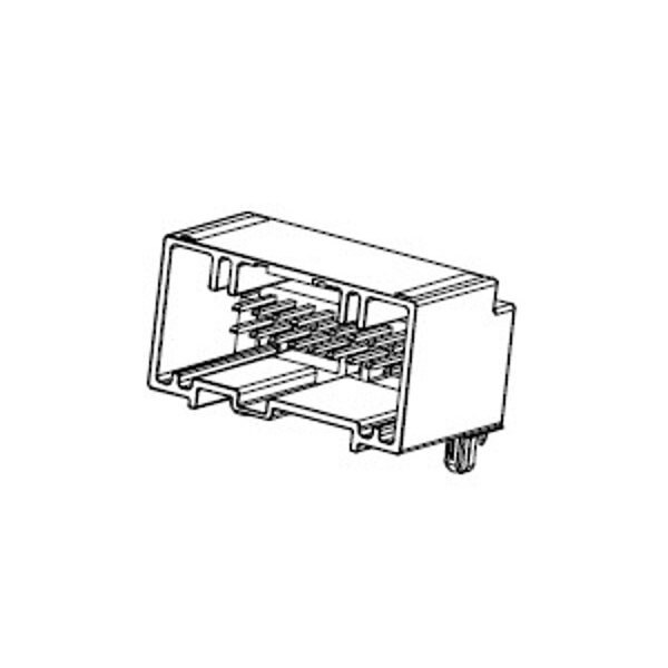 Molex Board Connector, 10 Contact(S), 2 Row(S), Male, Right Angle, 0.1 Inch Pitch, Solder Terminal, 307005101 - main
